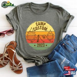 Customized Camper T-Shirt Matching 2023 Camp Gift Custom Camping Graphic Tees Hoodie Sweatshirt