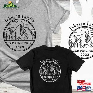 Customized Family Camping Trip T-Shirt Personalized Location 2023 Hoodie