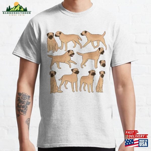 Cute Border Terrier Pattern Classic T-Shirt Hoodie