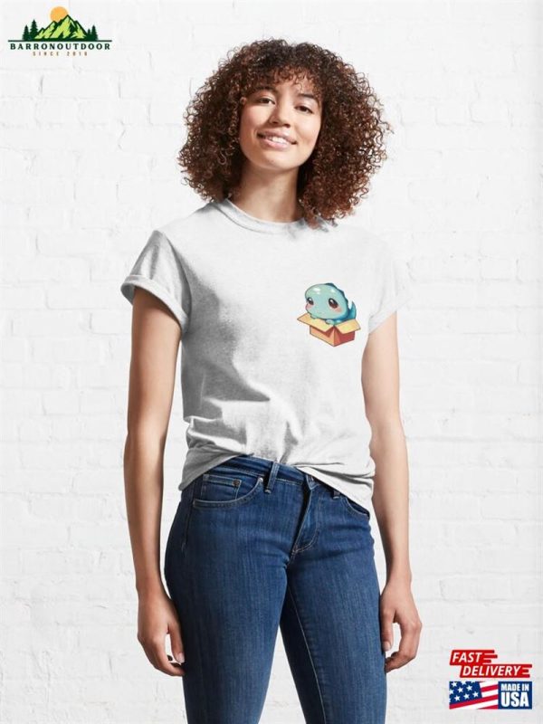 Cute Dino In A Box Classic T-Shirt Unisex