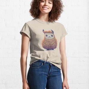 Cute Orange Fluffy Llama Classic T Shirt Sweatshirt 4