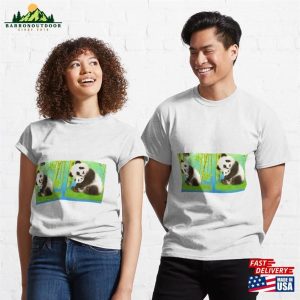 Cute Panda And Baby Classic T Shirt Hoodie Sweatshirt 3