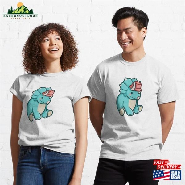 Cute Triceratops With Bucket Hat Dino Unisex Hoodie