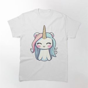 Cute Unicorn In Kawaii Style Classic T-Shirt Unisex Sweatshirt