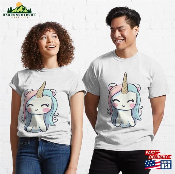 Cute Unicorn In Kawaii Style Classic T-Shirt Unisex Sweatshirt