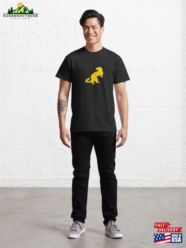 Cute Yellow Ferret Taking A Look Around On Black Background Classic T-Shirt Hoodie Sweatshirt