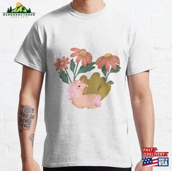 Daisy Unicorn Illustration Classic T-Shirt Unisex