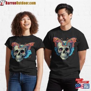 Dark Art And Macabre Imagery Gothic Aesthetic Butterfly Skull Classic T-Shirt Unisex