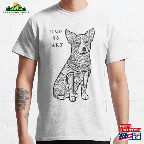 Dog Line Art Design 4 Classic T-Shirt Sweatshirt Hoodie