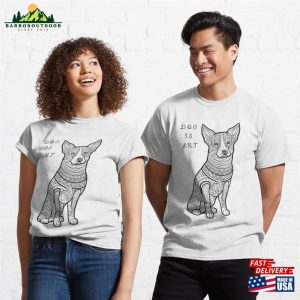 Dog Line Art Design 4 Classic T Shirt Sweatshirt Hoodie 3