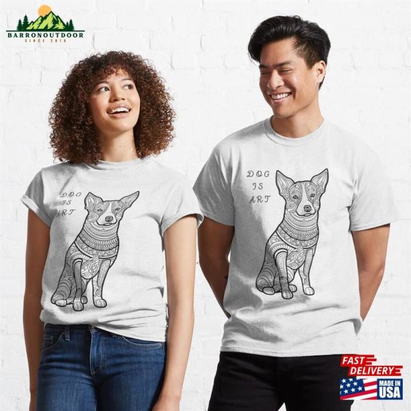 Dog Line Art Design 4 Classic T-Shirt Sweatshirt Hoodie