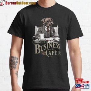 Dogtor Travel Coffee Business Cafe 2023 Desing For Dog Lovers Classic T-Shirt Sweatshirt