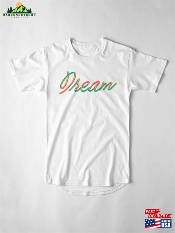 Dream Type Typography 3D Text Effect Sticker Long T-Shirt Sweatshirt