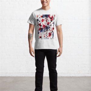 Dripping Ink Flower Chic Repeating Pattern Classic T Shirt Sweatshirt Hoodie 3