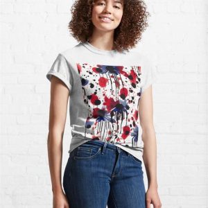 Dripping Ink Flower Chic Repeating Pattern Classic T Shirt Sweatshirt Hoodie 4