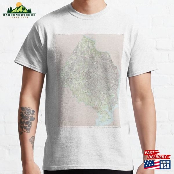 Fairfax Va Map (1982) Northern Virginia Regional Atlas Classic T-Shirt Hoodie Unisex