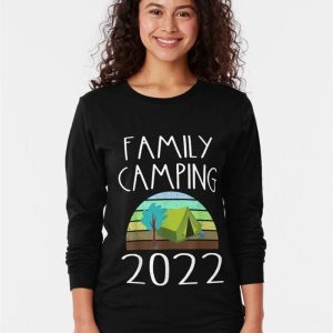 Family Camping 2022 Matching Vacation Tent Camp Trip Long Sleeve T-Shirt Unisex