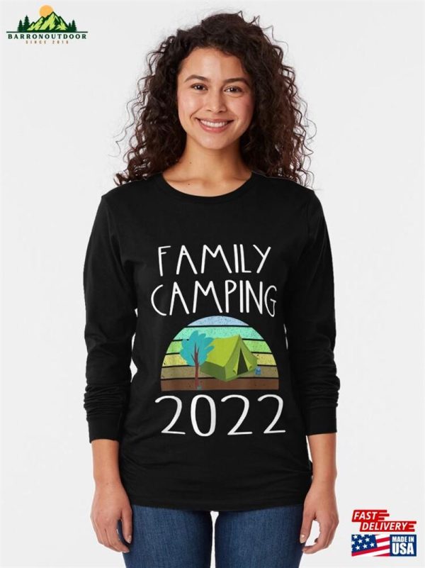 Family Camping 2022 Matching Vacation Tent Camp Trip Long Sleeve T-Shirt Unisex