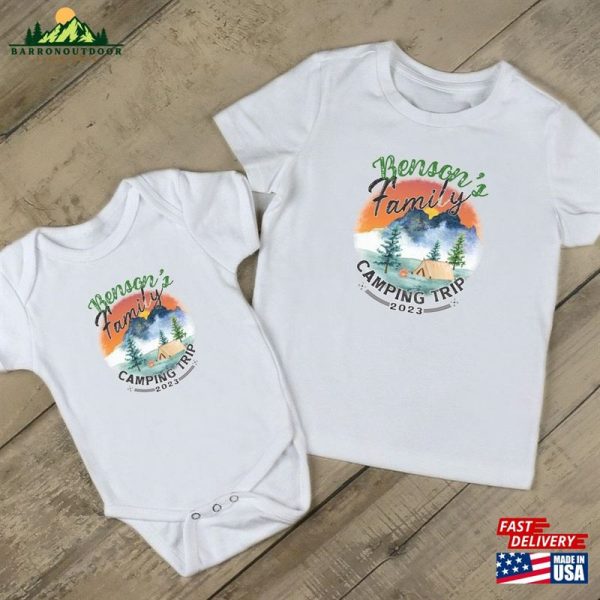 Family Camping Trip 2023 T-Shirt Personalized Matching Summer Vacation Shirt Hoodie Unisex