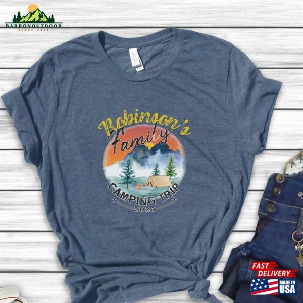 Family Camping Trip 2023 T-Shirt Personalized Matching Summer Vacation Shirt Hoodie Unisex