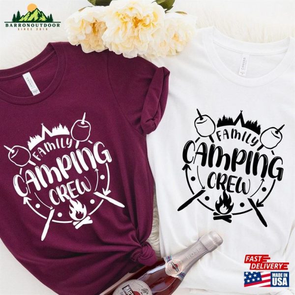 Family Camping Tshirt Friends Camp Tent Life Marshmallow Cute Campers Shirt Classic Sweatshirt