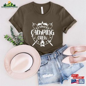 Family Camping Tshirt Friends Camp Tent Life Marshmallow Cute Campers Shirt Classic Sweatshirt