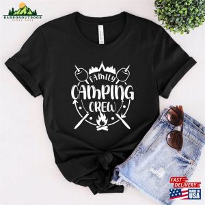 Family Camping Tshirt Friends Camp Tent Life Marshmallow Cute Campers Shirt Classic Sweatshirt 3