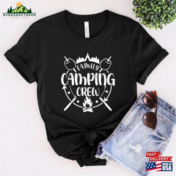 Family Camping Tshirt Friends Camp Tent Life Marshmallow Cute Campers Shirt Classic Sweatshirt