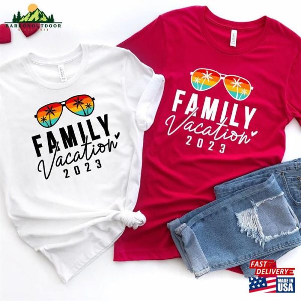 Family Trip 2023 Custom Vacation Shirts Beach T-Shirt Classic