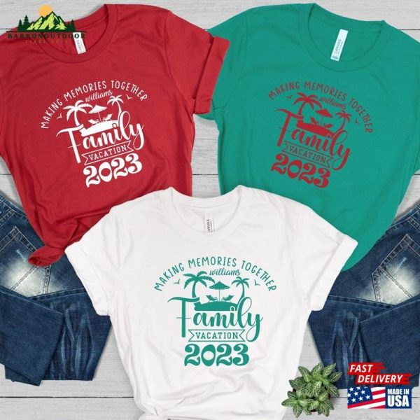 Family Trip 2023 Custom Vacation Shirts Beach T-Shirt Classic Unisex