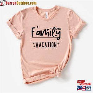 Family Vacation Shirt With Custom Name 2023 Summer Trip Unisex T-Shirt