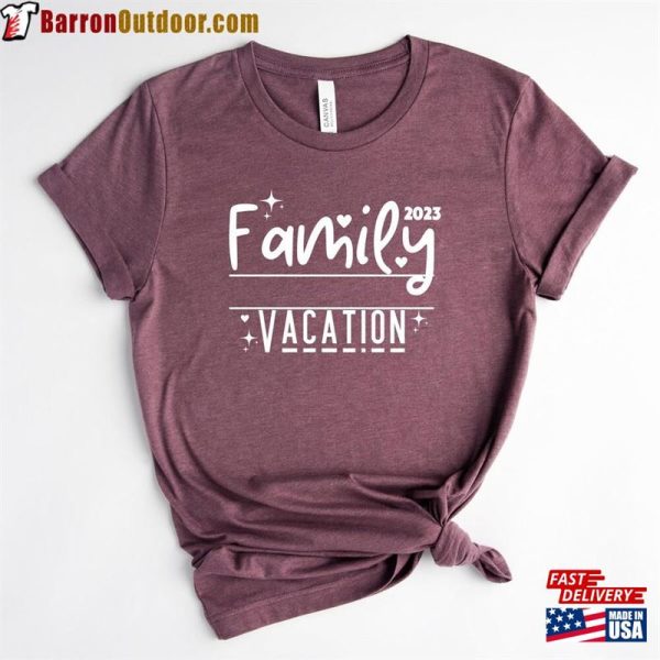 Family Vacation Shirt With Custom Name 2023 Summer Trip Unisex T-Shirt