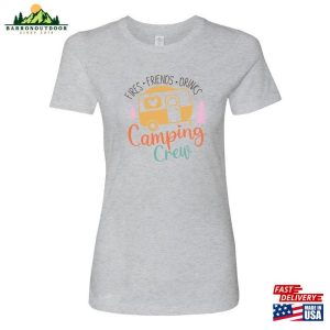 Fire Friends Drinks Camping Crew T Shirt Matching Family Shirt Gift For Her Classic 3