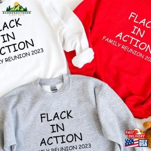 Flack In Action Family Reunion 2023 Custom T-Shirt Matching Gift Unisex Classic