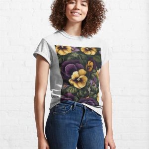 Floral Seamless Pattern Classic T Shirt 4