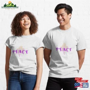 Flower Of Peace Classic T Shirt Unisex 3