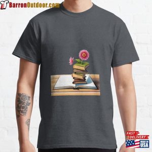 Flowers Growing From Book Sticker Classic T-Shirt