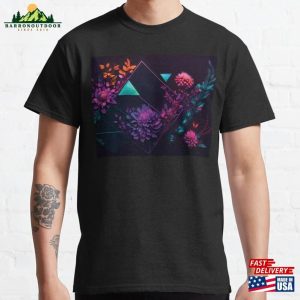 Flowery Fusion Of Shapes Classic T-Shirt Sweatshirt