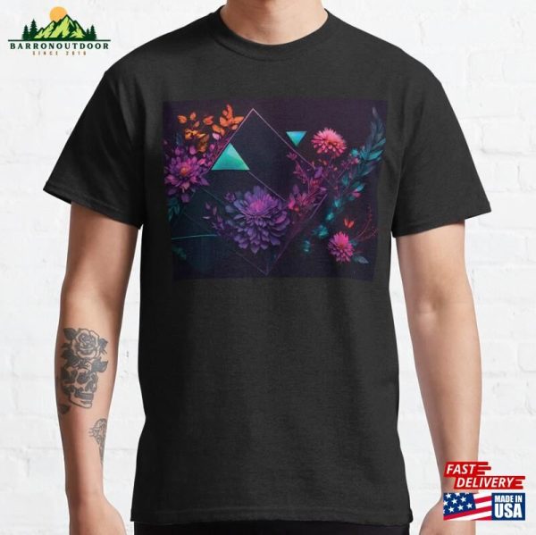 Flowery Fusion Of Shapes Classic T-Shirt Sweatshirt