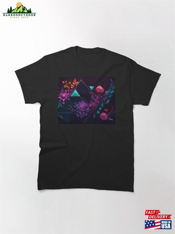 Flowery Fusion Of Shapes Classic T-Shirt Sweatshirt