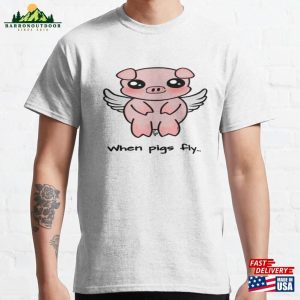 Flying Pig Classic T-Shirt Hoodie Unisex