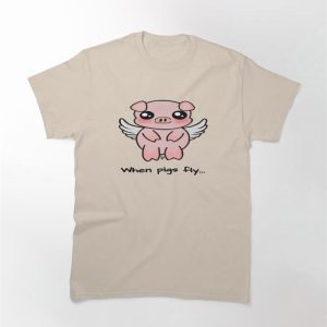 Flying Pig Classic T-Shirt Hoodie Unisex