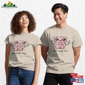 Flying Pig Classic T Shirt Hoodie Unisex 3