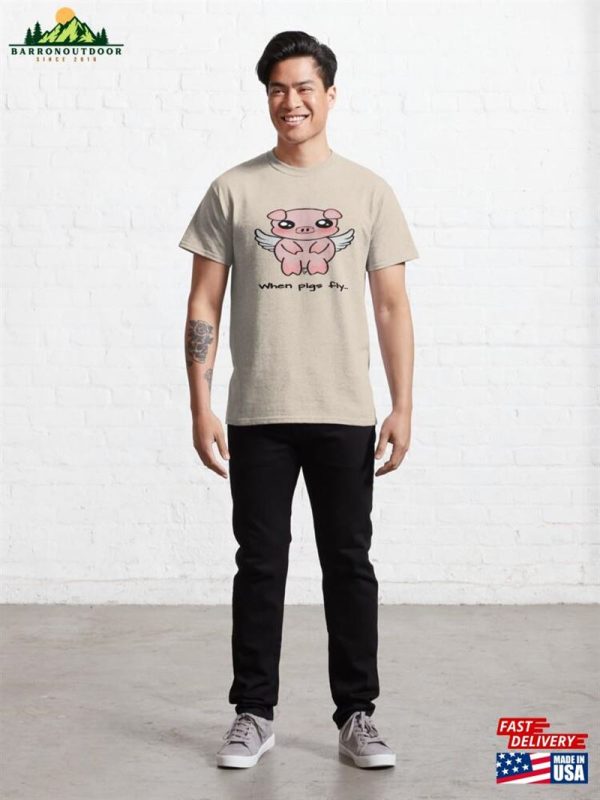 Flying Pig Classic T-Shirt Hoodie Unisex