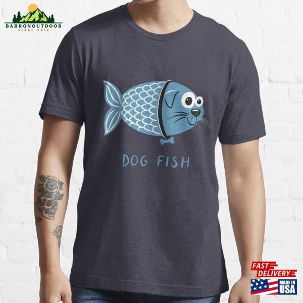 Funny Dog Fish With Bone Collar Essential T-Shirt Unisex Hoodie