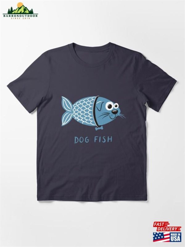 Funny Dog Fish With Bone Collar Essential T-Shirt Unisex Hoodie