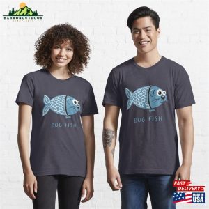 Funny Dog Fish With Bone Collar Essential T Shirt Unisex Hoodie 3