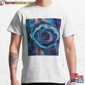 Geode Tie Dye Style Image Blues Purples Classic T-Shirt