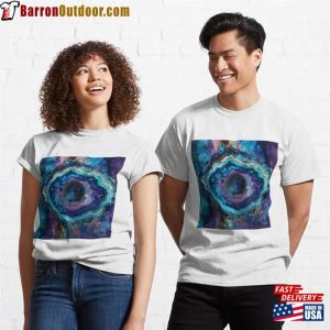 Geode Tie Dye Style Image Blues Purples Classic T-Shirt