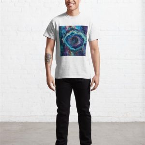 Geode Tie Dye Style Image Blues Purples Classic T Shirt 3